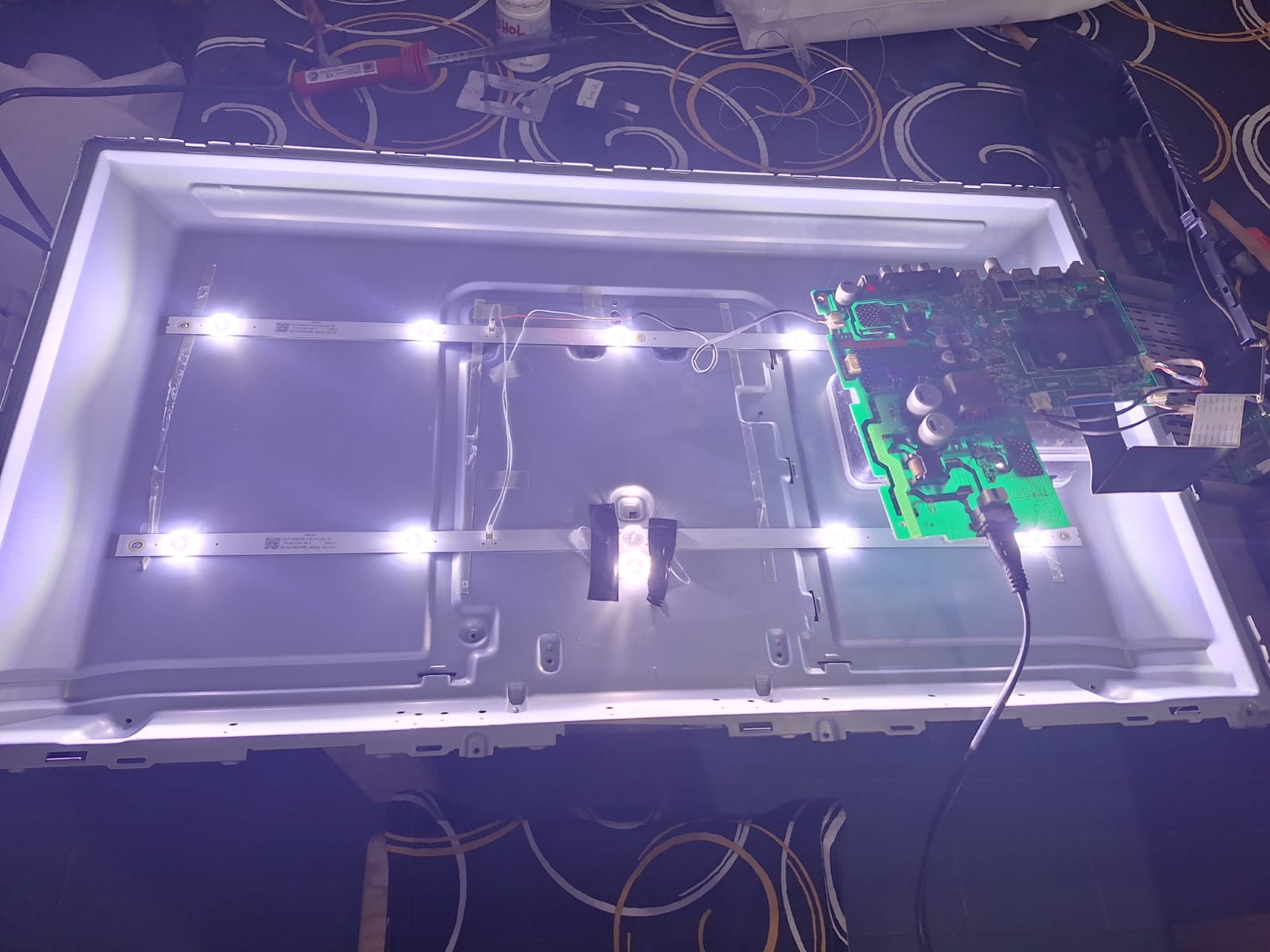 Cambio de tiras LED